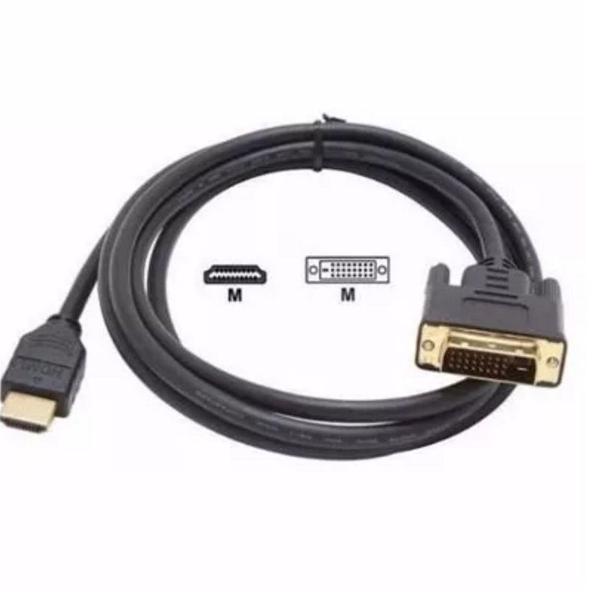 cabo dvi 24+1 para hdmi 1,50 metros banhado a ouro