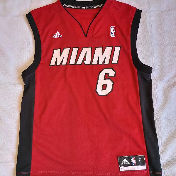 camisa nba adidas miami heat 6 le bron james