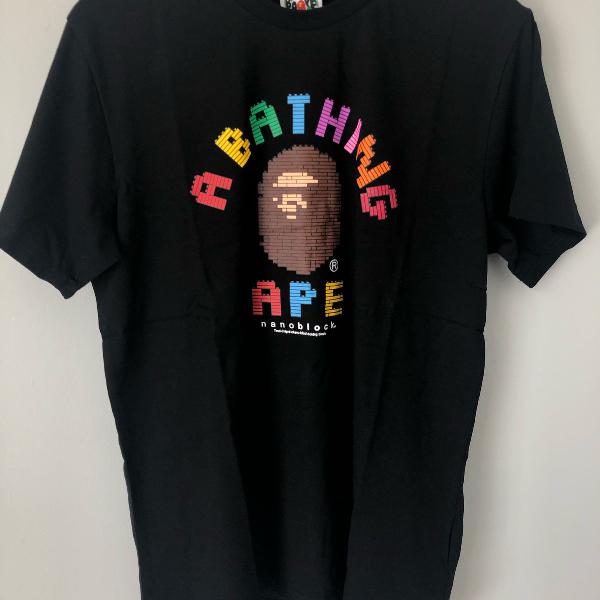 camiseta a bathing ape nanoblock preta