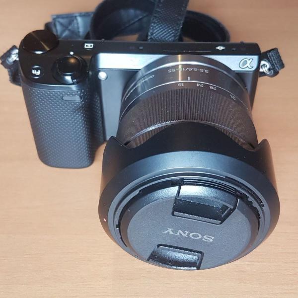 câmera sony nex 5r full hd 1080p wifi + 18-55mm + capa