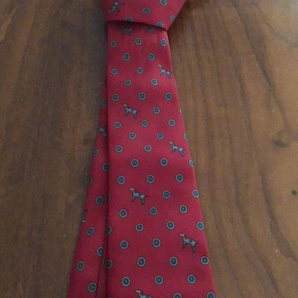 gravata de seda vermelha