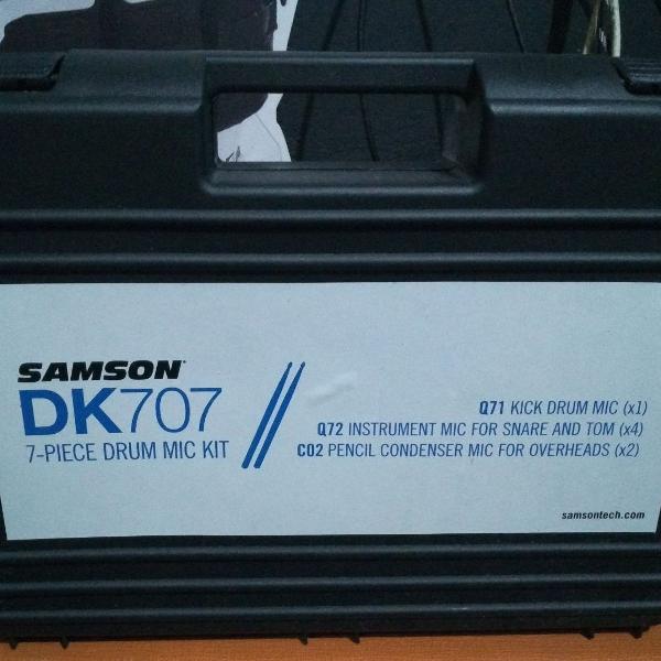 kit de microfone bateria samson dk707