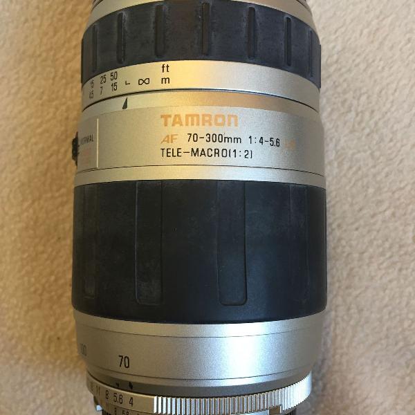 lente tamron 70-300mm - af - f/4.0-5.6 - tele-macro (1:2)