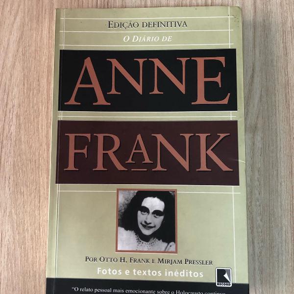 livro o diário de anne frank - editora record