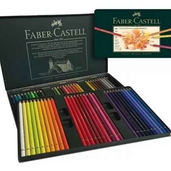 lápis de cor polychromos caixa com 60 cores - faber castell
