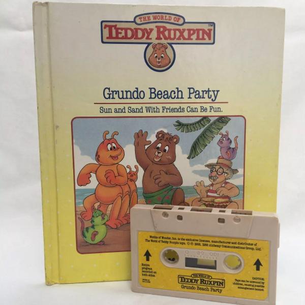 urso teddy - livro + fita - grundo beach party - inglês