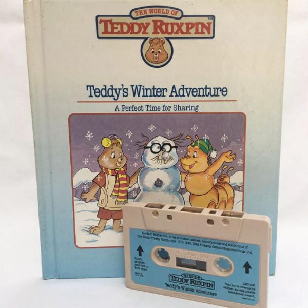 urso teddy ruxpin - livro + fita - teddy's winter adventure