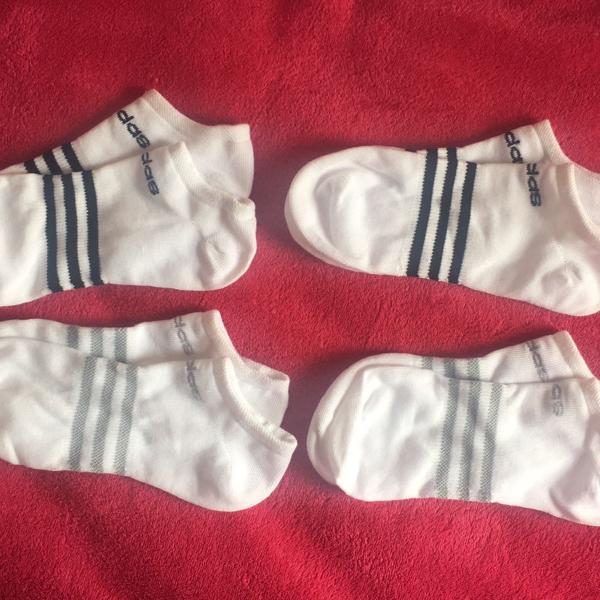 4 pares de meias adidas original tam 34-38