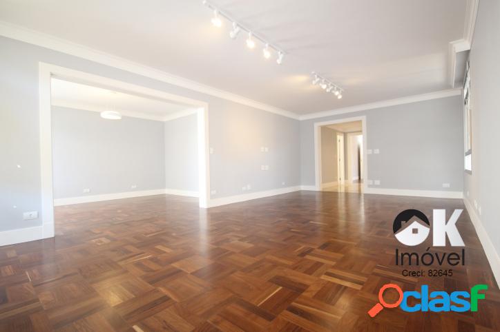 Apartamento: 218m², 3 quartos e 3 vagas – Higienópolis
