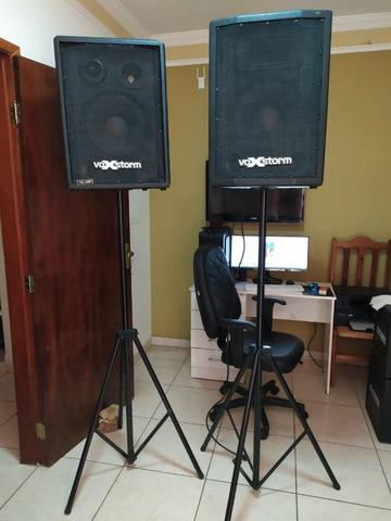 Caixa de som ativa + Passiva Amplificada Voxstorm VXA3500 -