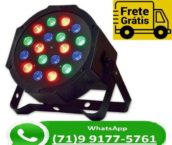 Canhão Refletor 18 Leds Iluminacao Dj Rgb Dmx Jogo Luzes