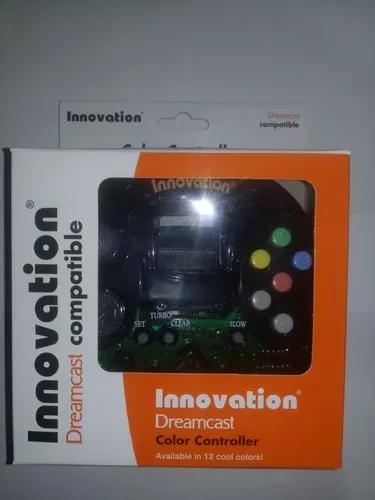 Controle De Dreamcast Preto. Innovation De 6 Botões. Novo.