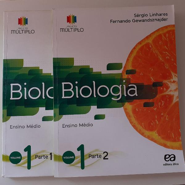 Projeto Múltiplo Biologia volume 1 e 2. Sérgio Linhares e
