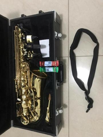 Saxofone Sax Alto Eagle SA 501 Eb laqueado + Case Extra Luxo