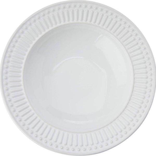kit 6 pratos cerâmica branco