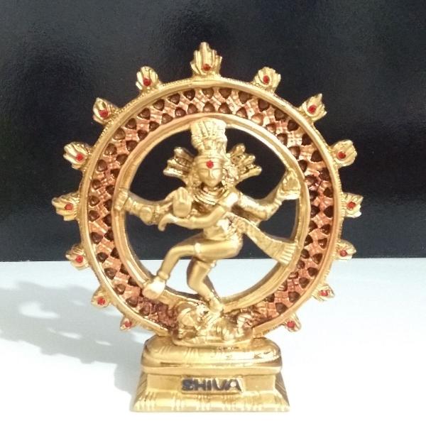 shiva nataraja roda de fogo - md/dourado
