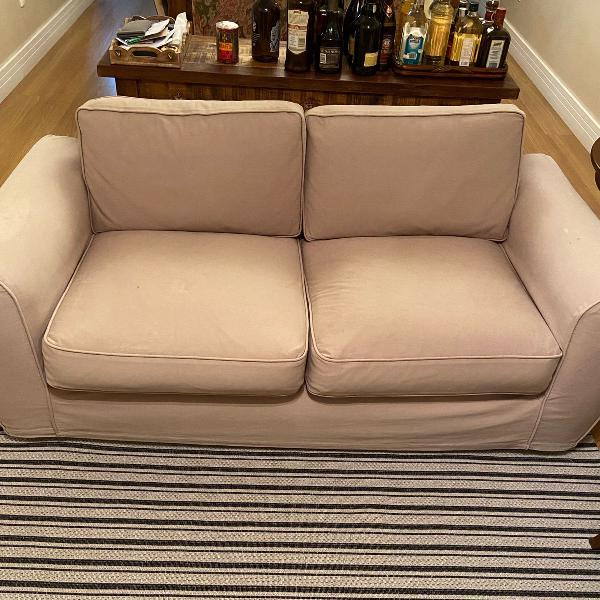 sofa courino branco , 1,80 mts - retirar em porto alegre