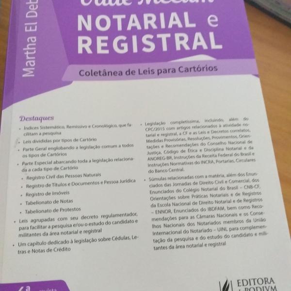vade mecum notarial e registral 2019 apenas com nome na capa