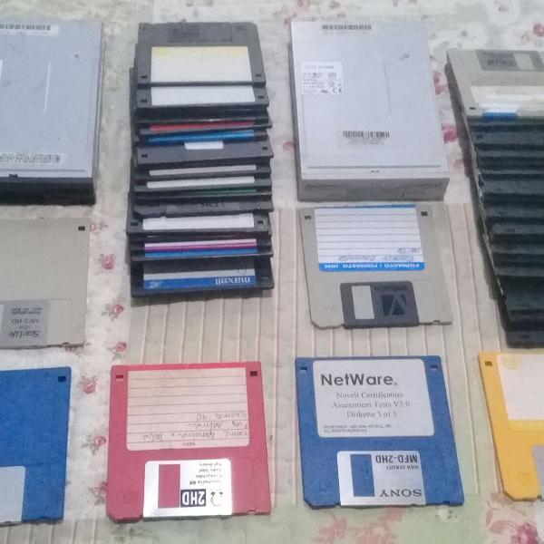 02 drives de disquetes + 40 disquetes - tudo funcionando!