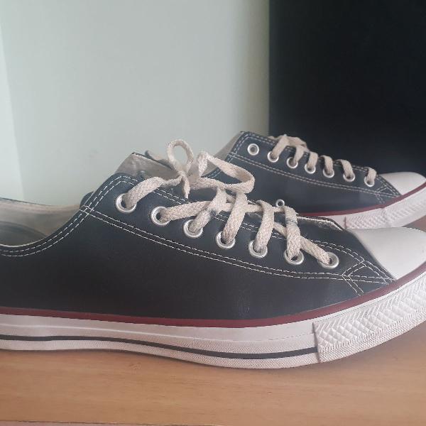 All Star preto de couro