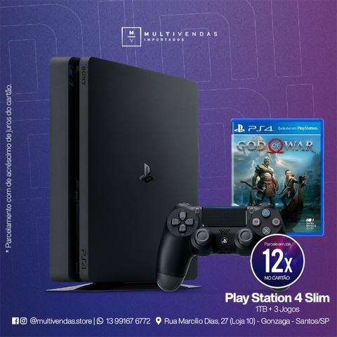 Ps4 Slim 1tb Bivolt Sony Com 3 Jogos Midia Fisica