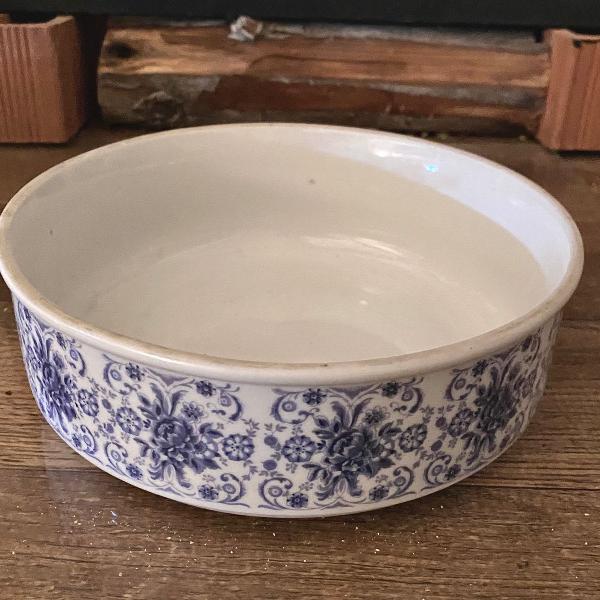 bowl de porcelana azul e branco