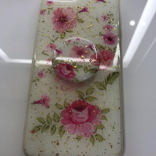 capinha floral silicone iphone 7 plus