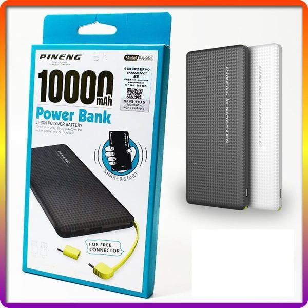 carregador portátil para celular pineng 10000 mah 100%