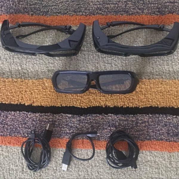 conjunto de oculos 3d