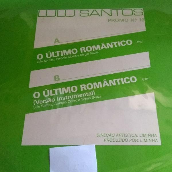 disco de vinil Lulu Santos, LP promo