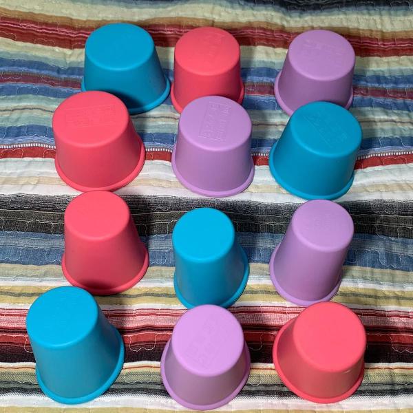 kit potinhos de silicone - bolos de caneca