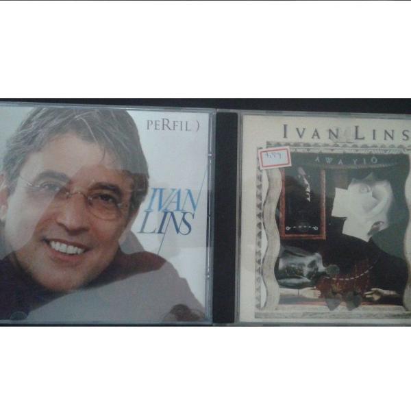 lote 2 cds originais - ivan lins - awayió / perfil