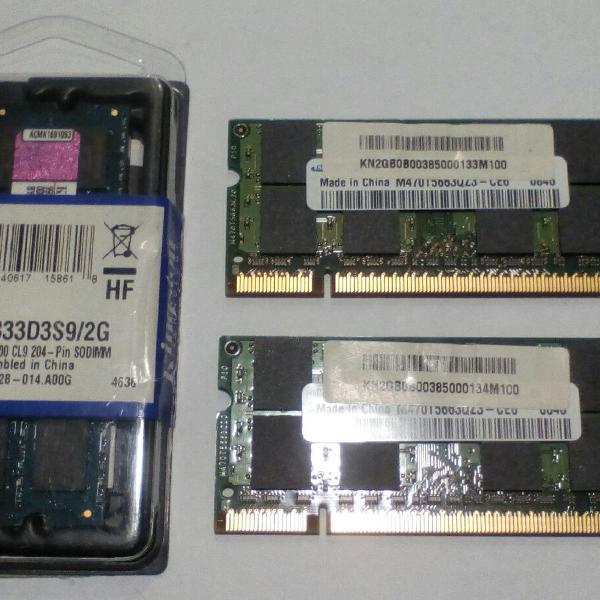 memória para notebook DDR3 2GB