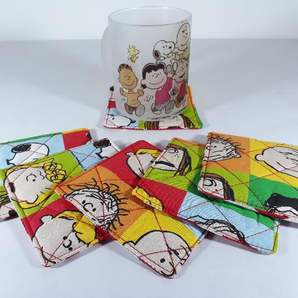 porta-caneca dupla face peanuts
