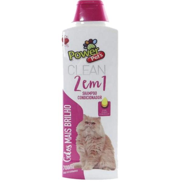 shampoo para gatos 2x1 power pets 700ml