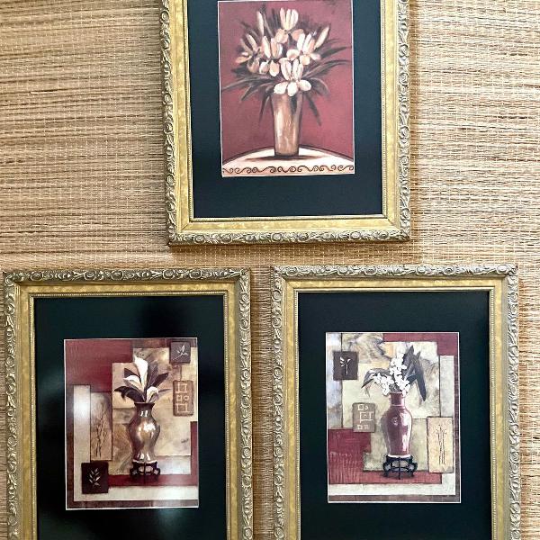 3 telas decorativas