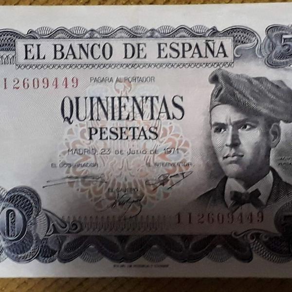 500 pesetas espanhola mbc/sob 1971