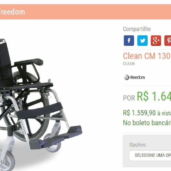 Cadeira de Rodas Clean CM 130kg Freedom