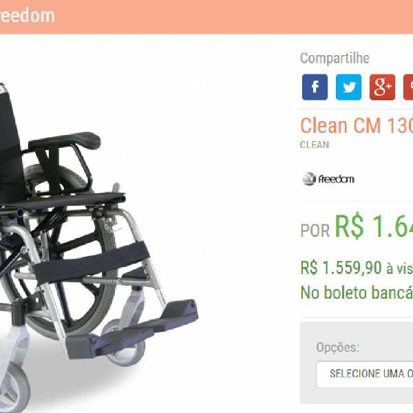 Cadeira de Rodas Freedom Clean CM 130kg