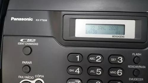 Fax Panasonic Kx- Ft 938br- Secretária- Identificador.