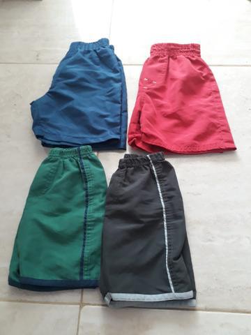 Kit 4 bermudas infantis