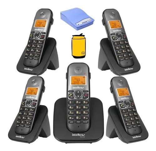 Kit Aparelho Telefone Fixo Bina Com 4 Ramal E Entrada Chip