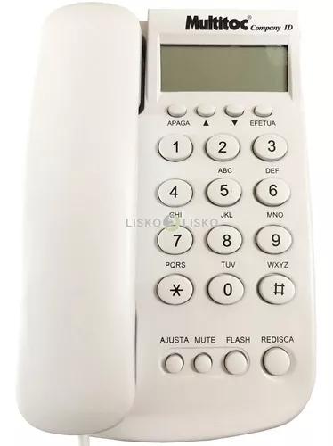 Telefone Com Fio E Identificador Company Id Branco Multitoc