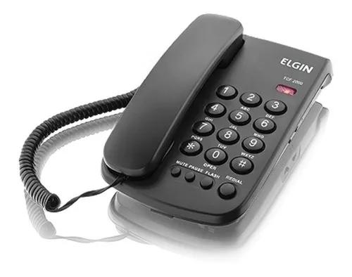 Telefone Com Fio Elgin Tcf-2000 Preto