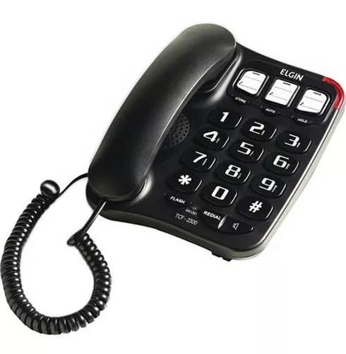 Telefone Com Fio Teclas Grandes E Viva-voz Tcf-2300 Elgin