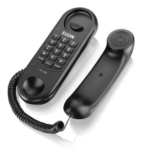 Telefone Elgin Com Fio Modelo Gôndola Tcf 1000 Preto