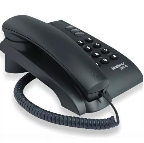 Telefone Fixo C/ Fio Mesa Parede Pulso Preto Pleno Intelbras