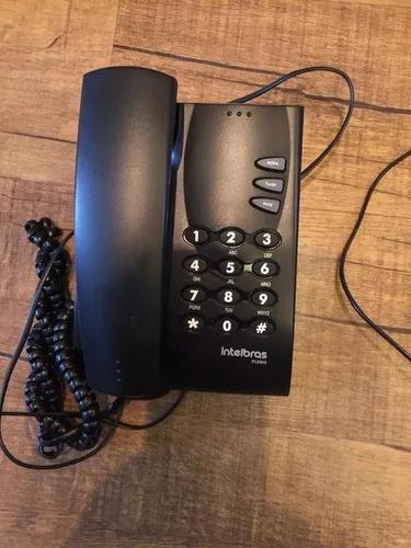 Telefone Fixo Com Fio Intelbras Pleno Preto - Usado
