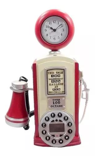 Telefone Vintage Retro Bomba De Gasolina Com Fio