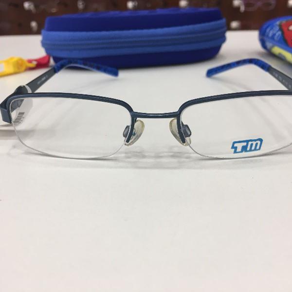 armação óculos infantil turma mônica 1022 azul cebolinha